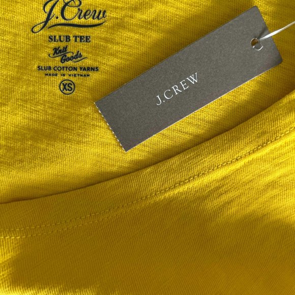 T-Shirt Yellow Cotton J.Crew ACCEPT OFFERS - Picture 2 of 2